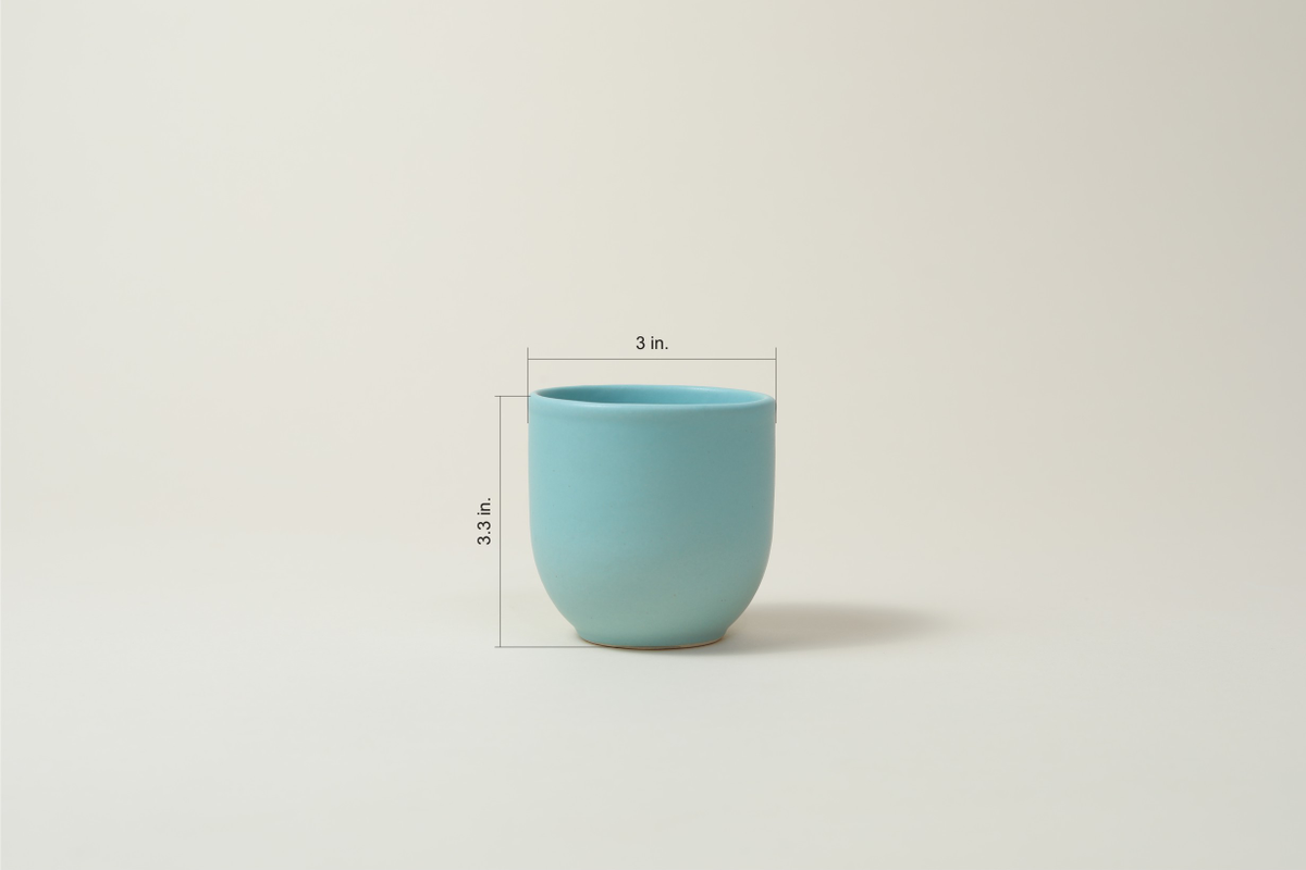 Turquoise ceramic glass